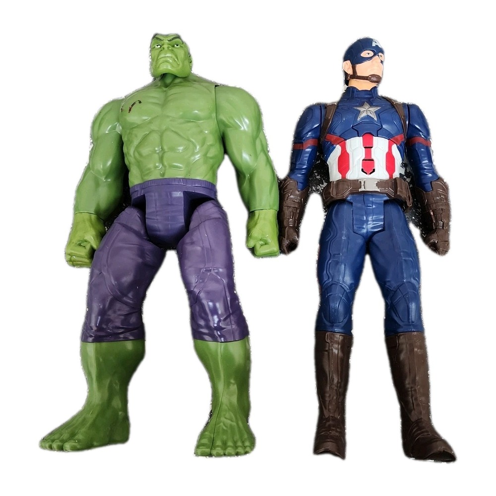 Marvel Figures: Hulk, Captain America, 2015 2016 Captain A 12 Inch Figurines